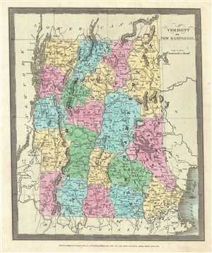 1835 Burr Map of Vermont and New Hampshire