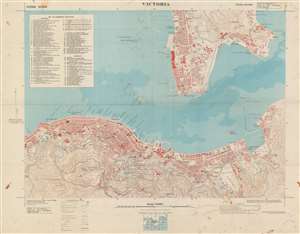 1945 General Staff War Office Map of Victoria, Hong Kong