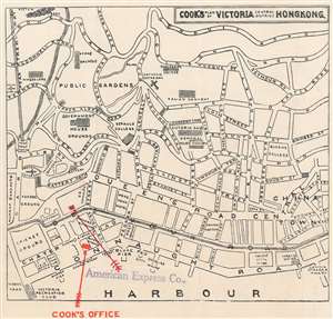 1933 Cook City Plan or Map of Victoria, Central, Hong Kong