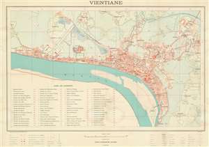 1961 French Service Géographique National Map of Vientiane, Laos