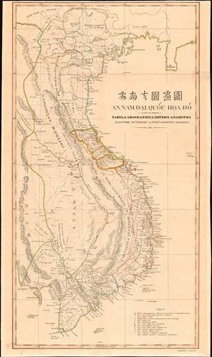 1838 Taberd Map of Vietnam - synthesis of Vietnamese and Western Cartography