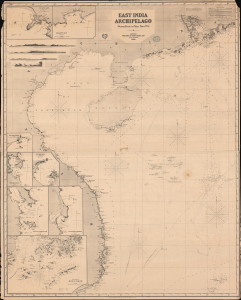1869 Imray Chart of South China Sea, Coasts: Hong Kong, Hainan, Vietnam
