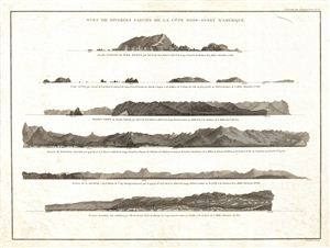 1799 Vancouver View of Nootka Sound, Cape Mendocino, Columbia River, etc.