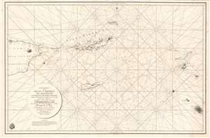 1804 Direccion Hidrografica Nautical Chart or Map of the Virgin Islands