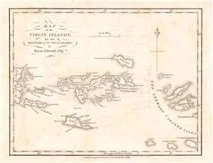 1794 Stockdale Map of the Virgin Islands