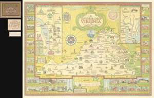 1930 Charles W. Smith Pictorial Map of Historical Virginia