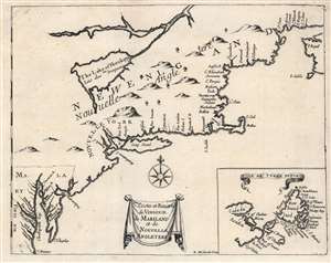 1674 Justel / Blome Map of the British Colonies in North America