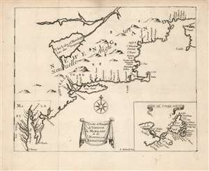 1674 Justel / Blome Map of the British Colonies in North America