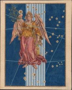 1603 / c. 1640 Johann Beyer Celestial Chart of the Virgo Constellation
