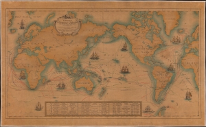 1930 Bergelin Map of the World and French Voyages of Discovery