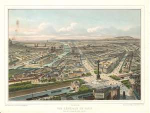 1845 Chapuy View of Paris, France