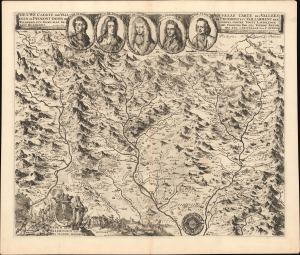 1691 Jean Malet / Ottens Map of the Waldensian 'Glorieuse Rentrée', Piedmont, Italy