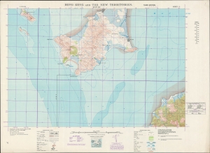 1949 War Office Map of Nanshan, Shenzhen and Yuen Long, Hong Kong