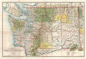 1905 Bond and General Land Office Map of Washington