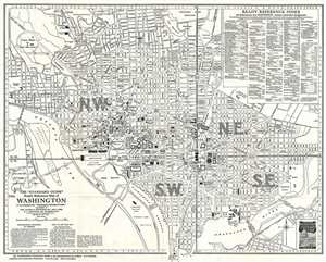 1937 Foster and Reynolds Map or Plan of Washington D.C.