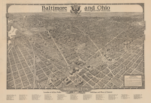 1923 Olsen Pictorial Bird's Eye View Map of Washington, D.C.