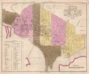 1845 Tanner Map of Washington, D.C.