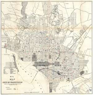 1901 Norris Peters Map of Washington D.C. w/ Consumption Mortality