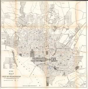 1901 Norris Peters Map of Washington D.C. w/ Lung Disease Mortality