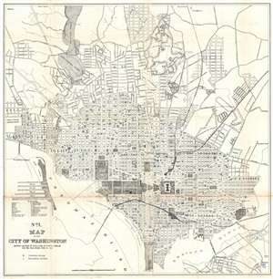 1901 Norris Peters Map of Washington D.C. w/ Typhoid Malaria Mortality