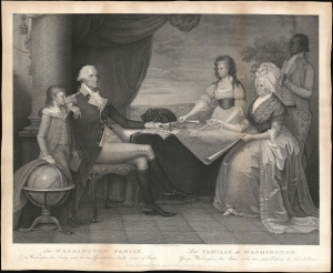1798 Savage View of the George Washington Family at Mount Vernon
