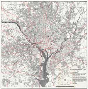 1959 U.S. Civil Defense Evacuation Map of Washington, D.C.
