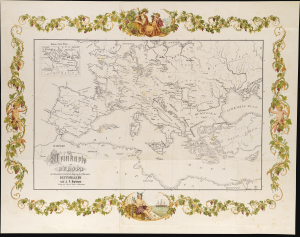 1875 Johann Ferdinand Rubens Map of European Wine Production