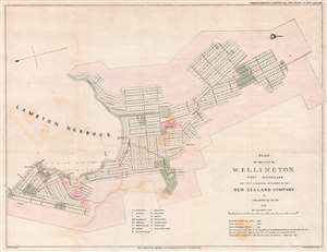 1842 Felton Mathew City Plan or Map of Wellington, New Zealand