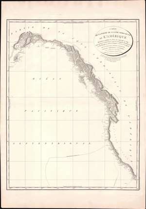 1799 Vancouver Map of the West Coast of North America - California, Vancouver, Alaska