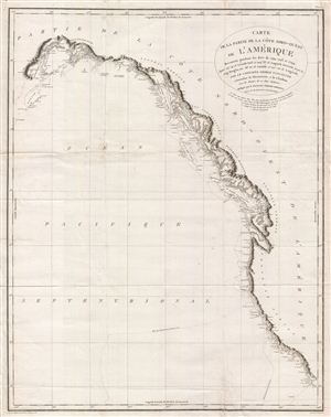 1799 Vancouver Map of the West Coast of North America - California, Vancouver, Alaska
