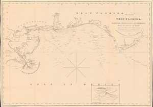 1840 Blunt Nautical Map of West Florida, Louisiana, Mississippi