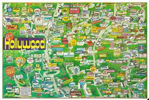 1986 Zell-Breier Pictorial Map of West Hollywood, Florida