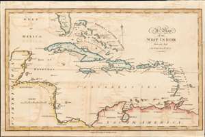 1799 Edwards Map of the West Indies