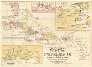 1899 Goff Map of the West Indies