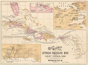 1899 Goff Map of the West Indies
