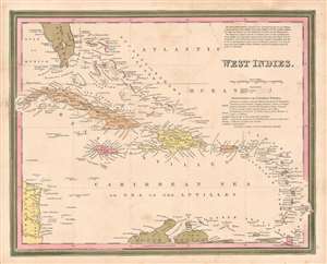 1846 Mitchell Map of the West Indies (First Edition!)