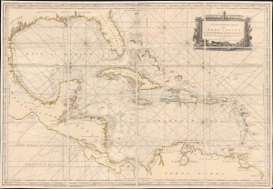 1790 Robert Sayer Nautical Map of the West Indies, Florida, Caribbean