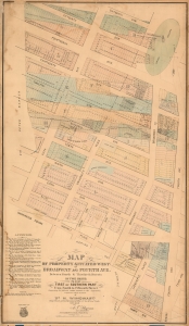 1874 Windwart Map of the West Village, Union Square, New York City