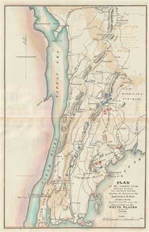 1832 Plan or Map of Westchester County, New York