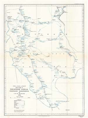 1926 Shields Map of Western Gonja, Gold Coast (Ghana)