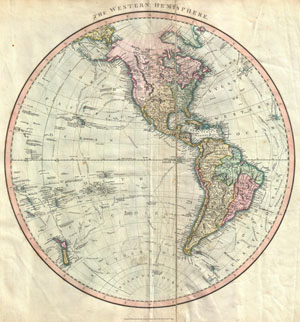 1799 Cary Map of the Western Hemisphere ( America & Polynesia )