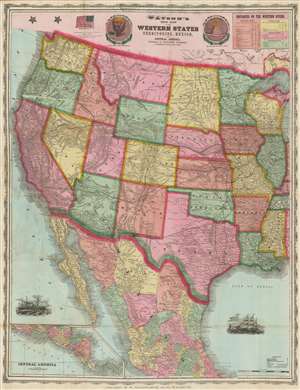 1869 Gaylord Watson Map of the Western United States