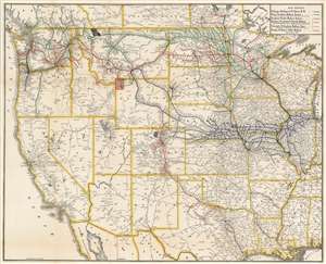 1927 McGill-Warner Railroad Map of the Western United States