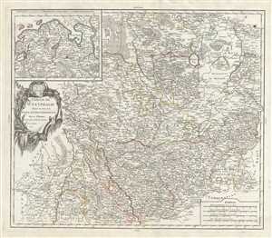 1751 Vaugondy Map of Westphalia, Germany (Bremen, Cologne, Bonn, etc.)