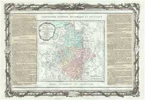 1786 Desnos and de la Tour Map of Upper Rhine, Lower Rhine, Westphalia, Germany