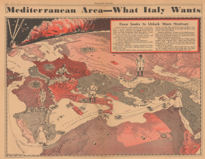 1940 Eddy Pictorial Map of Europe During World War II