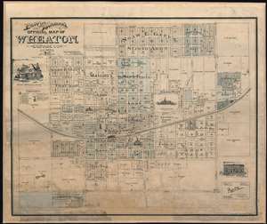 1892 Prout and Burnham City Plan or Map of Wheaton, Illinois
