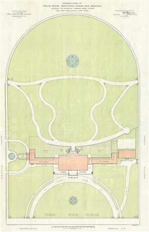 1903 F.D. Owen Map or Plan of the White House