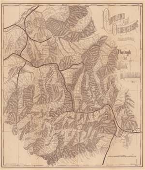 1880 Ilsley Map of the White Mountains, New Hampshire