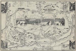 1888 Leavitt Pictorial Map of the White Mountains